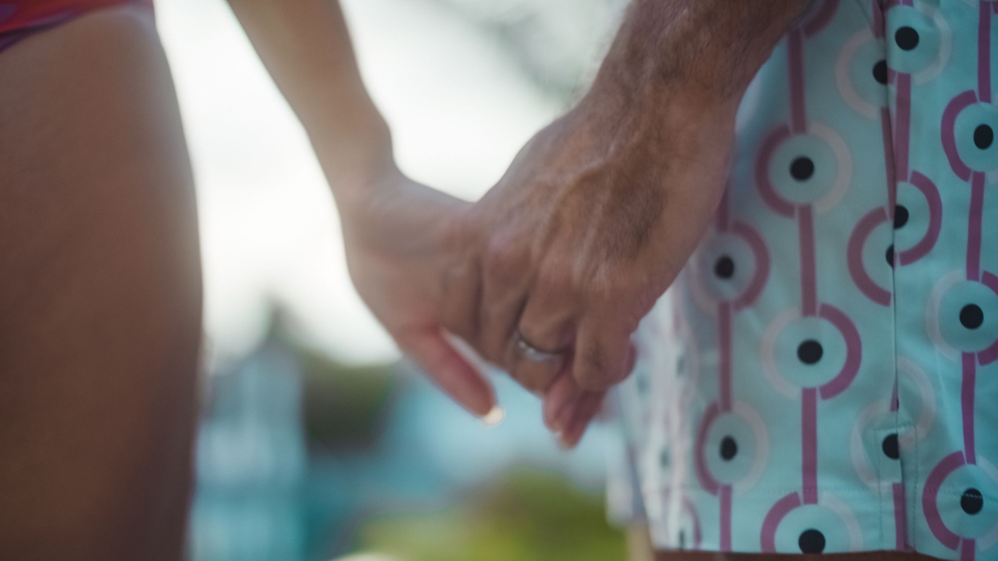 couple holding hands