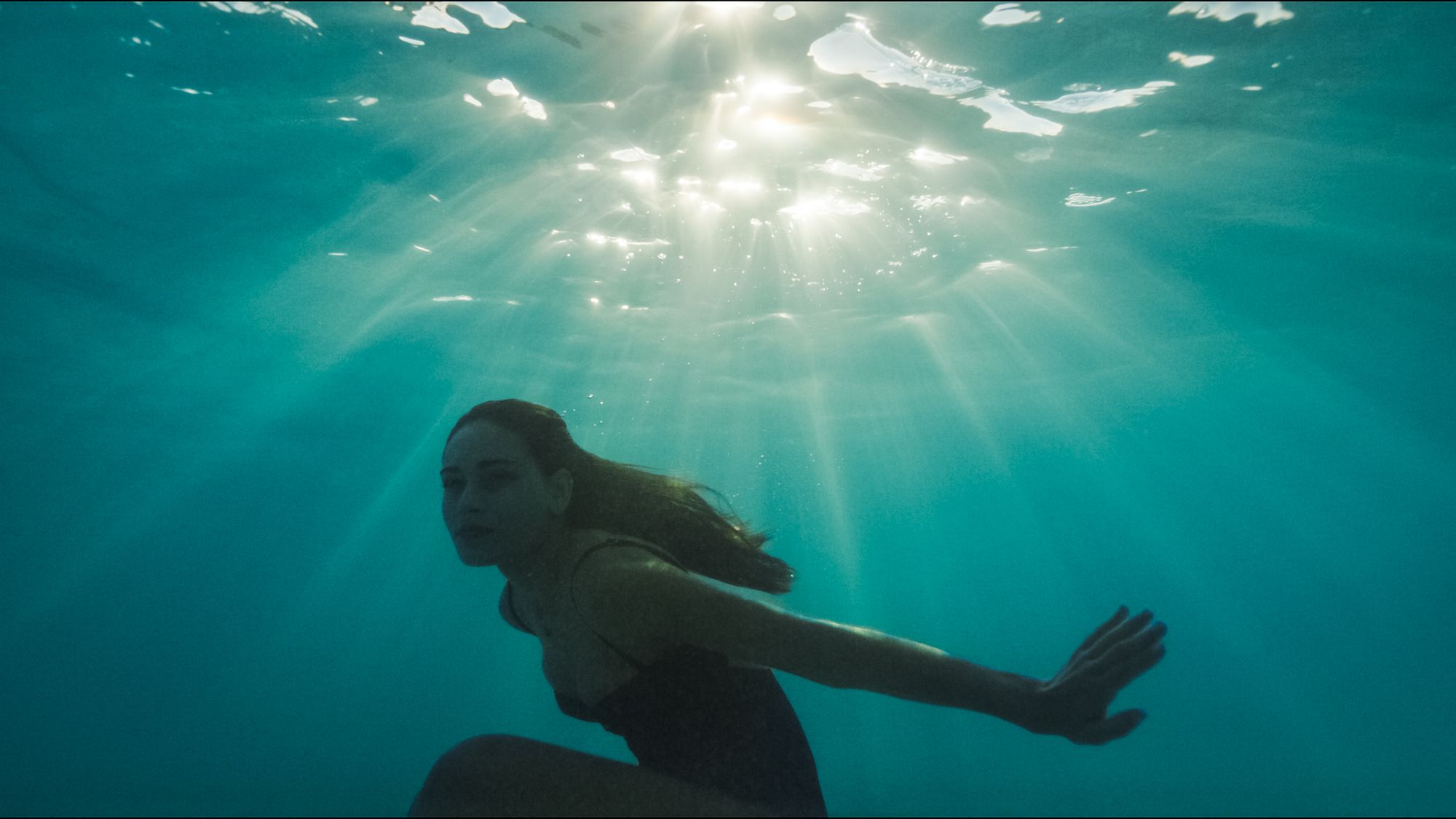 woman underwater