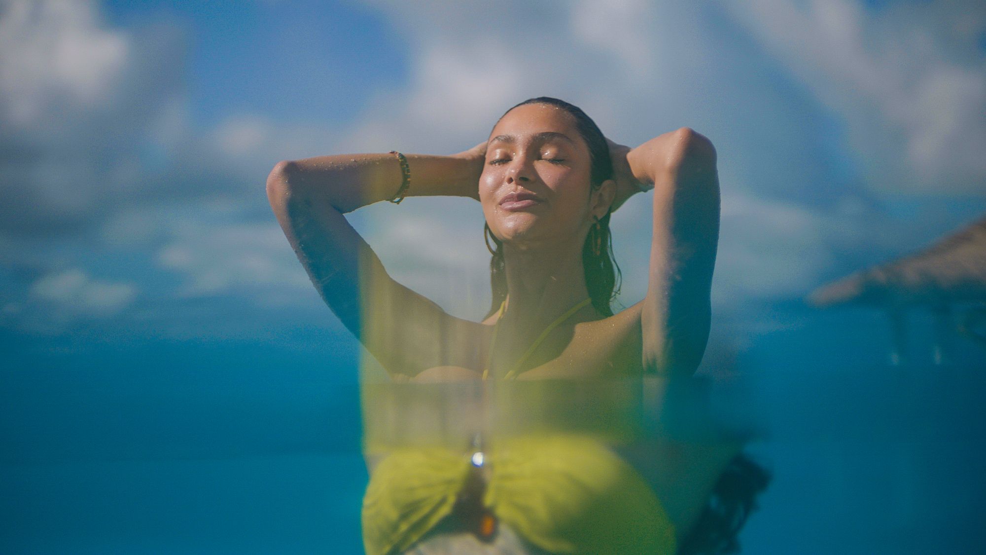 woman in ocean