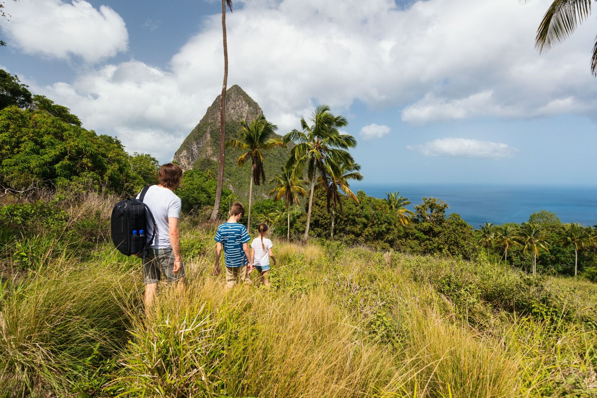 st-lucian-family-hike-father-kids-pitons