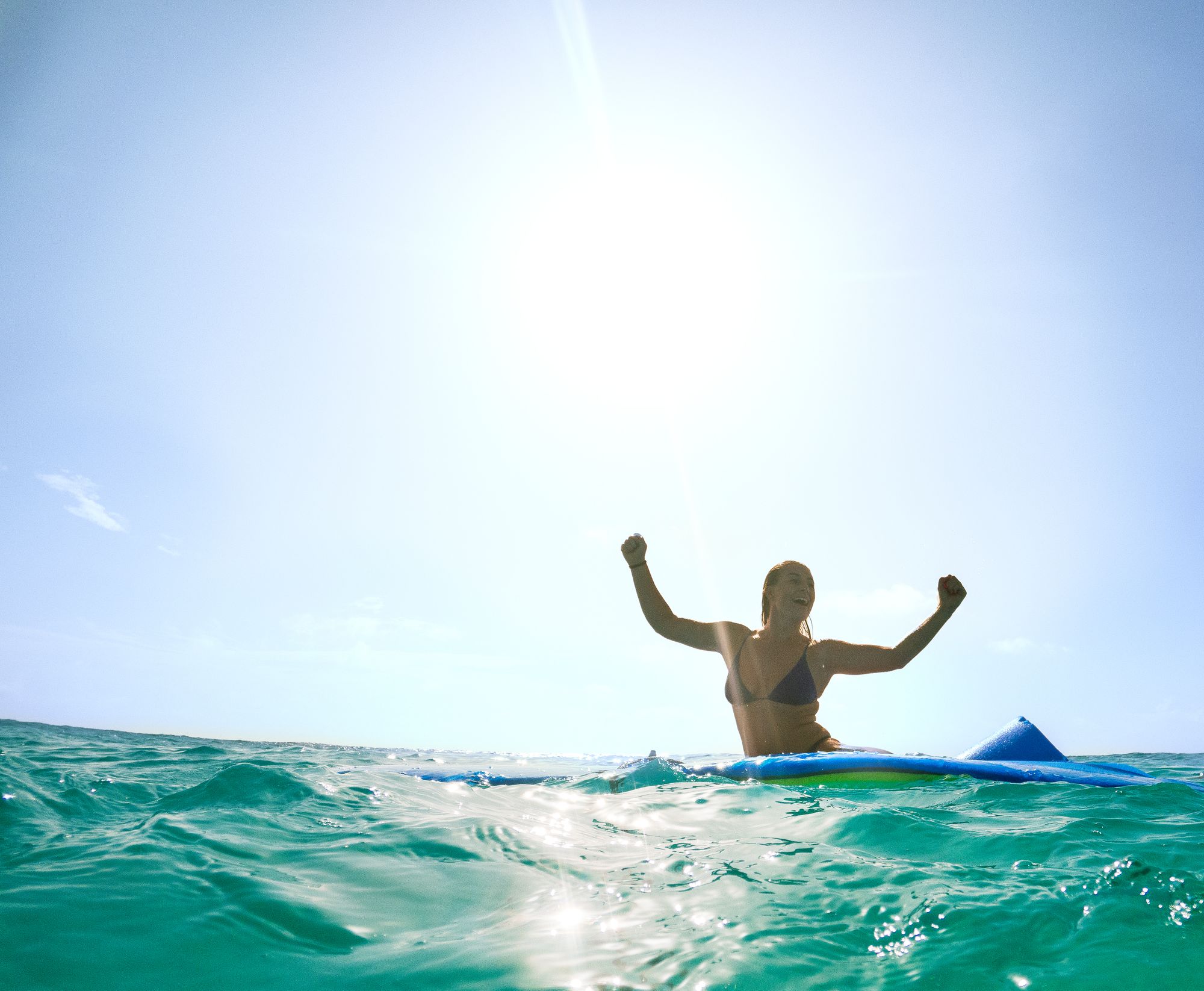 woman enjoying the ocean