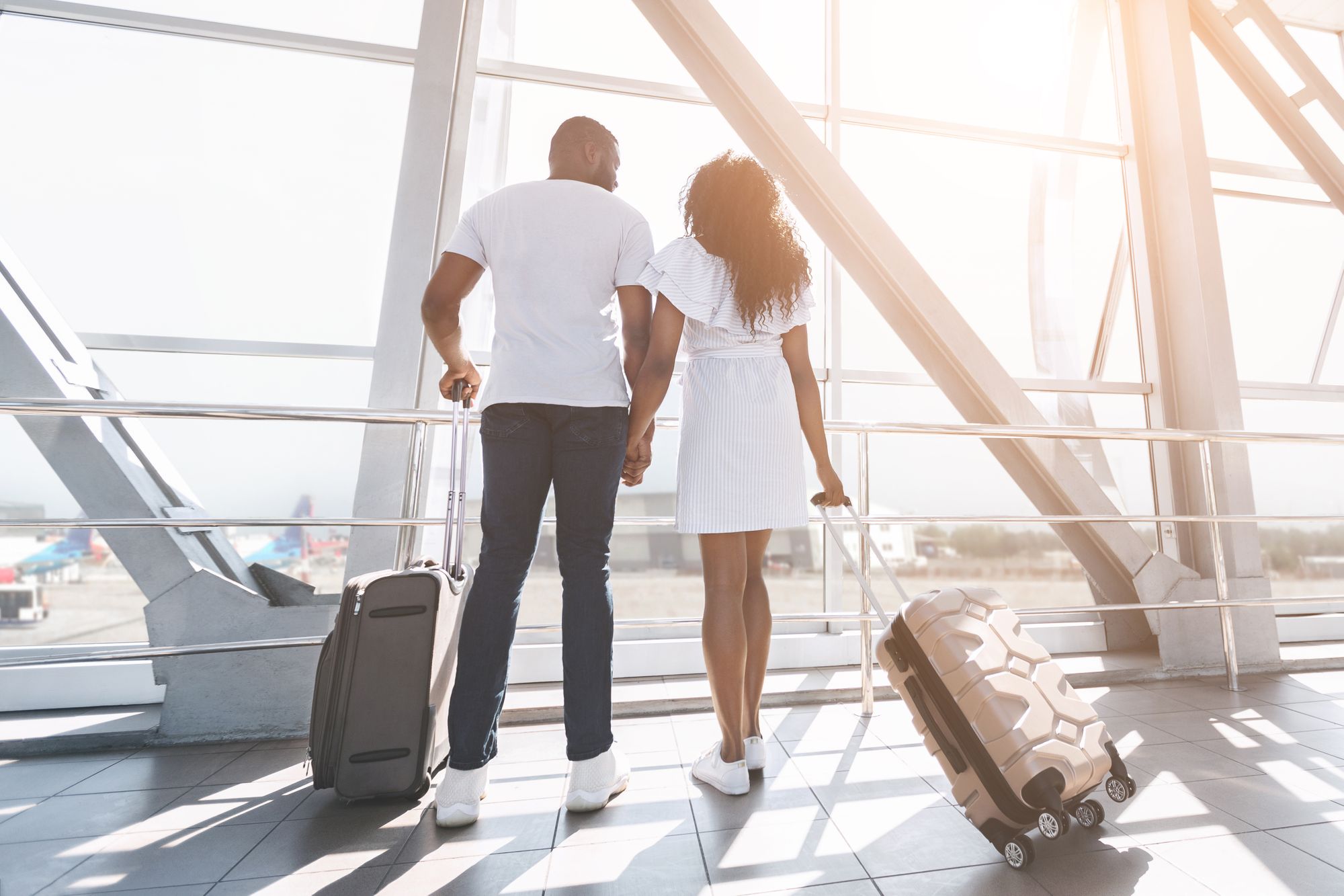 couple on airport