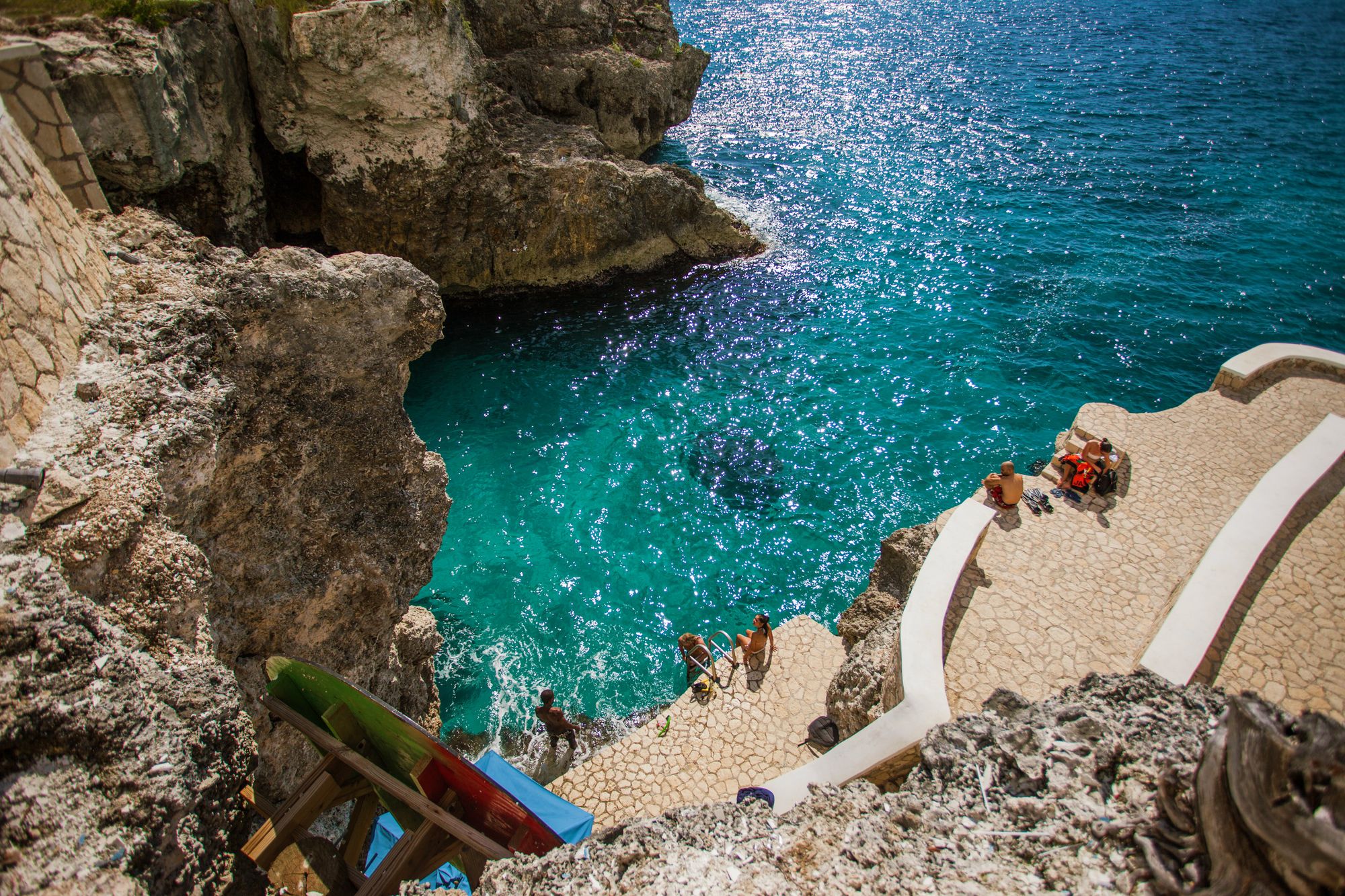 Rick's Cafe cliff jump Jamaica