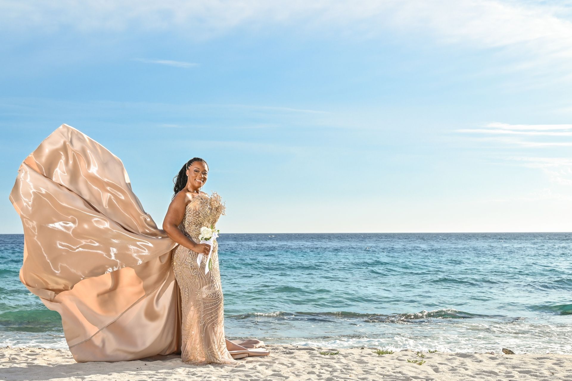 bride-beach-portrait-flowing-dress-curacao